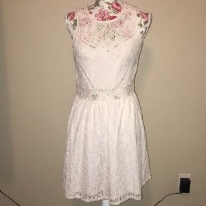 White lace GB short dress bride honeymoon